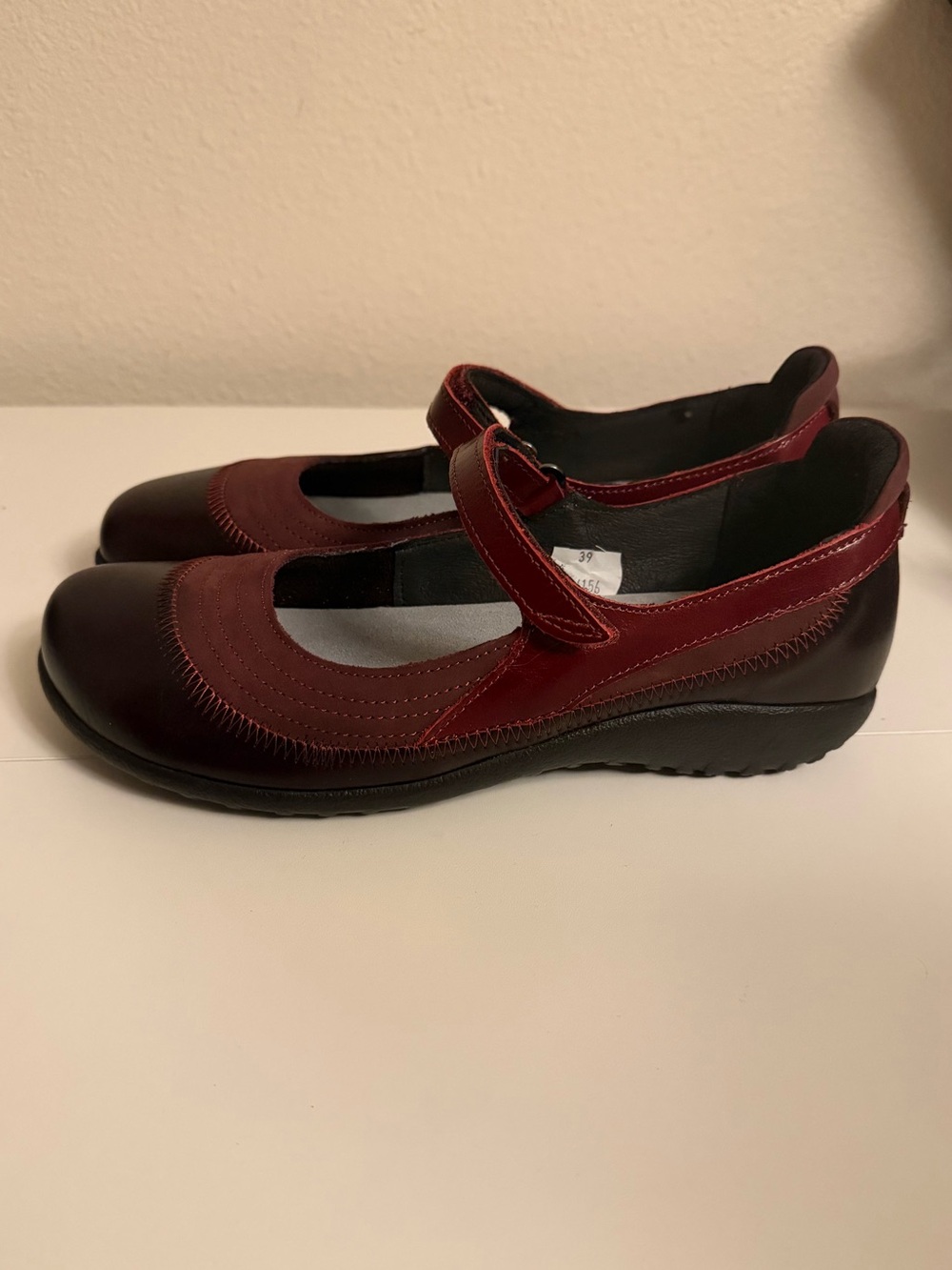Noat Kire Mary Jane Flat (Women) Violet/ Bordeaux Leather US 8/ 39 EU - Picture 5 of 10